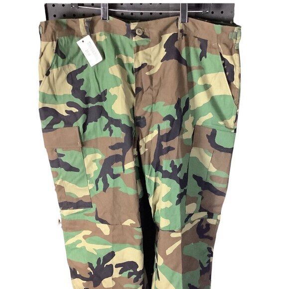 NATO Issued Woodland Camouflage Military Pants XL Long Adjustable Waist Cotton - Picture 10 of 13
